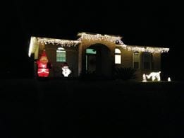 Rental Home Decorated for Christmas
