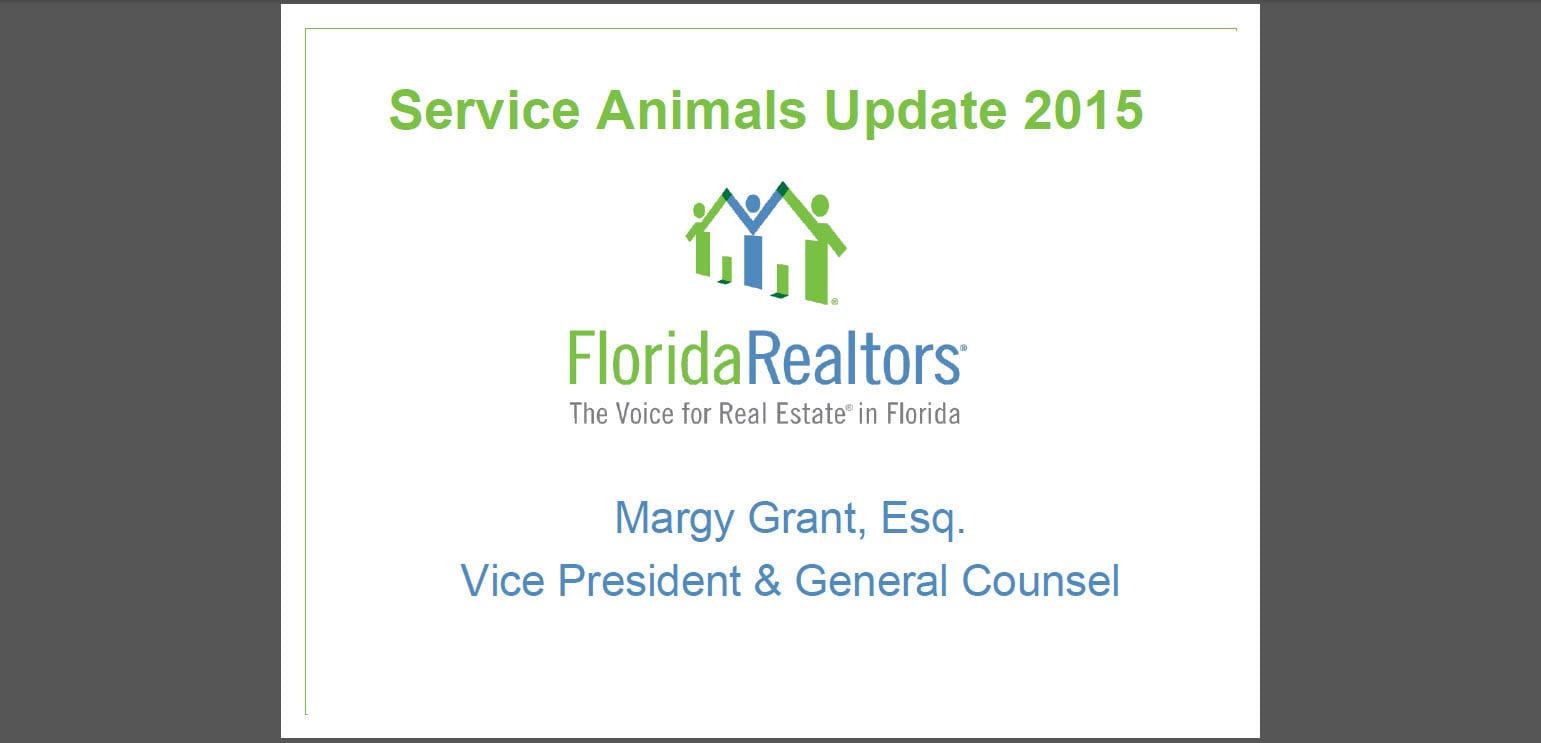 Florida Realtors service animals