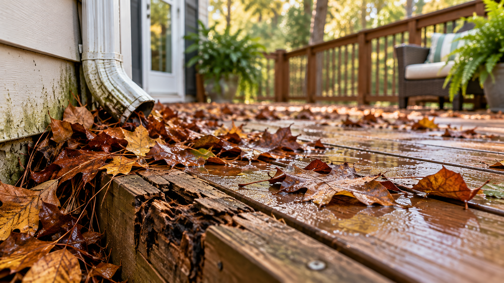 damaged deck
